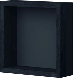 LOOOX WOODEN BOX 30X30 CM EIKEN BLACK ACHTERPLAAT MAT ZWART 
