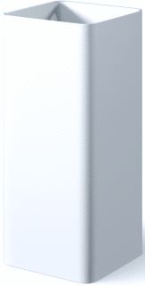 LOOOX MINERAL PILLAR SQUARE HOOGTE 90 CM GLOSS WHITE 