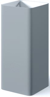 LOOOX MINERAL PILLAR SQUARE HOOGTE 90 CM GLOSS WHITE MATT LIGHT GREY 