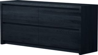 LOOOX WOODEN U-FLOOR 150CM 4 LADES EIKEN BLACK