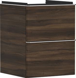 HANSGROHE XELU Q MEUBEL DARK WALNUT 480/475 MET 2 LADES FONTEIN 