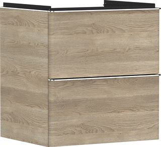 HANSGROHE XELU Q MEUBEL NATURAL OAK 580/475 MET 2 LADES WASTAFEL 