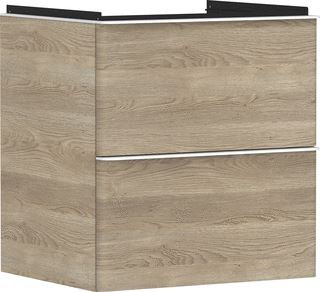 HANSGROHE XELU Q MEUBEL NATURAL OAK 580/475 MET 2 LADES WASTAFEL 