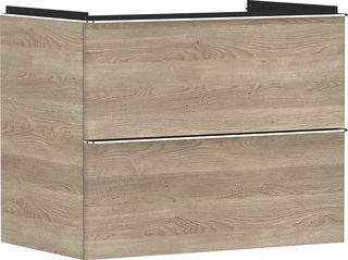 HANSGROHE XELU Q MEUBEL NATURAL OAK 780/475 MET 2 LADES WASTAFEL 