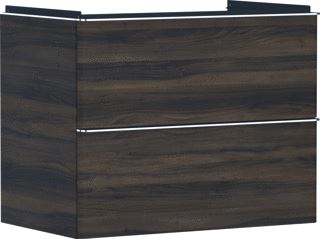 HANSGROHE XELU Q MEUBEL DARK WALNUT 780/475 MET 2 LADES WASTAFEL 