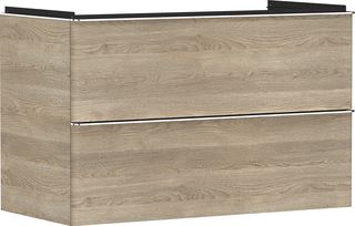 HANSGROHE XELU Q MEUBEL NATURAL OAK 980/475 MET 2 LADES WASTAFEL 