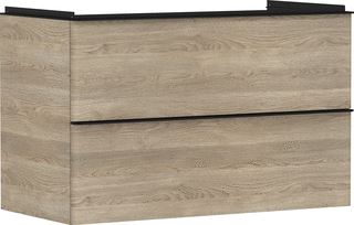 HANSGROHE XELU Q MEUBEL NATURAL OAK 980/475 MET 2 LADES WASTAFEL 