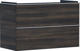 HANSGROHE XELU Q MEUBEL DARK WALNUT 980/475 MET 2 LADES WASTAFEL 