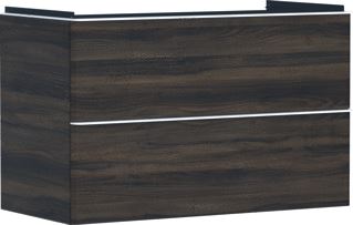 HANSGROHE XELU Q MEUBEL DARK WALNUT 980/475 MET 2 LADES WASTAFEL 