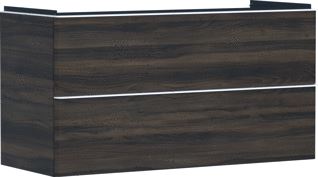 HANSGROHE XELU Q MEUBEL DARK WALNUT 1180/475 MET 2 LADES WASTAFEL 