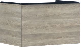 HANSGROHE XELU Q MEUBEL NATURAL OAK 780/550 MET 1 LADE CONSOLES MET COUNTERTOP INBOUW WASTAFEL GESLEPEN 