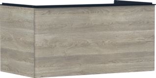 HANSGROHE XELU Q MEUBEL NATURAL OAK 980/550 MET 1 LADE CONSOLES MET COUNTERTOP INBOUW WASTAFEL GESLEPEN