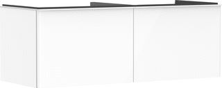 HANSGROHE XELU Q MEUBEL HIGH GLOSS WHITE 1360/550 MET 2 LADES CONSOLES MET COUNTERTOP INBOUW WASTAFEL GESLEPEN 