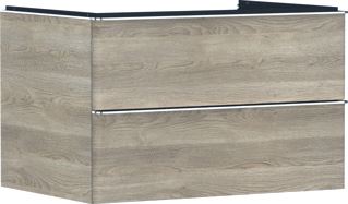 HANSGROHE XELU Q MEUBEL NATURAL OAK 780/550 MET 2 LADES CONSOLES MET WASKOM