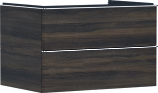 HANSGROHE XELU Q MEUBEL DARK WALNUT 780/550 MET 2 LADES CONSOLES MET WASKOM