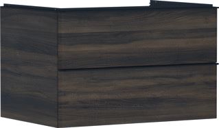 HANSGROHE XELU Q MEUBEL DARK WALNUT 780/550 MET 2 LADES CONSOLES MET WASKOM