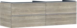 HANSGROHE XELU Q MEUBEL NATURAL OAK 1560/550 MET 4 LADES CONSOLES MET WASKOM