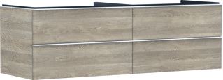 HANSGROHE XELU Q MEUBEL NATURAL OAK 1560/550 MET 4 LADES CONSOLES MET WASKOM