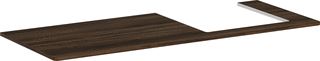 HANSGROHE WASTAFELBLAD XELU Q MET 1 GAT RECHTS VOOR 450 MM WASTAFEL 1360X550MM WALNUT DARK 