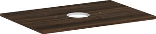 HANSGROHE WASTAFELBLAD XELU Q MET 1 GAT IN HET MIDDEN VOOR WASTAFEL 32 MM 780X550MM WALNUT DARK