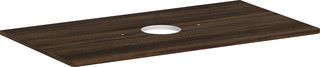 HANSGROHE WASTAFELBLAD XELU Q MET 1 GAT IN HET MIDDEN VOOR WASTAFEL 32 MM 980X550MM WALNUT DARK 