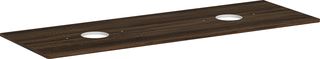 HANSGROHE WASTAFELBLAD XELU Q MET 2 GATEN VOOR SPOELBAK 32 MM 1560X550MM WALNUT DARK 