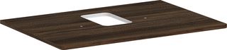 HANSGROHE WASTAFELBLAD XELU Q MET 1 GAT IN HET MIDDEN VOOR WASTAFEL VAN 225 MM 780X550MM WALNUT DARK