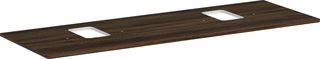 HANSGROHE WASTAFELBLAD XELU Q MET 2 GATEN VOOR WASTAFEL VAN 225 MM 1560X550MM WALNUT DARK