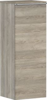 HANSGROHE XELU Q HALF HOGE KAST NATURAL OAK 400/350 SCHARNIER LINKS HANDGREEP CHROOM 