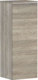 HANSGROHE XELU Q HALF HOGE KAST NATURAL OAK 400/350 SCHARNIER LINKS HANDGREEP MAT WIT 