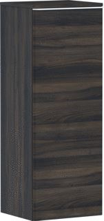 HANSGROHE XELU Q HALF HOGE KAST DARK WALNUT 400/350 SCHARNIER LINKS HANDGREEP MAT WIT 