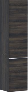 HANSGROHE XELU Q HOGE KAST DARK WALNUT 400/350 SCHARNIER LINKS HANDGREEP MATT WHITE