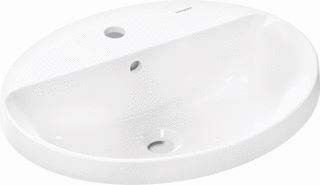 HANSGROHE XUNIVA D OPBOUW WASTAFEL 550/450 MET KRAANGAT EN OVERLOOP SMARTCLEAN 