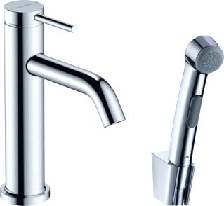 HANSGROHE TECTURIS S EENGREEPS WASTAFELKRAAN 110 MET BIDET HANDDOUCHE EN DOUCHESLANG 160 CM CHROOM