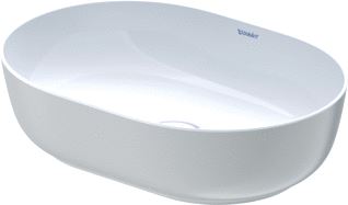 DURAVIT LUV OPZETWASTAFEL OVAAL ZONDER KRAANGAT ZONDER OVERLOOP 50X35CM MET WG WIT/GRIJS 