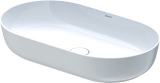 DURAVIT LUV OPZETWASTAFEL OVAAL ZONDER KRAANGAT ZONDER OVERLOOP 70X40CM MET WG WIT/GRIJS 