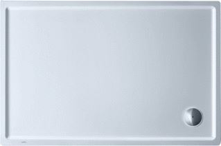 DURAVIT STARCK SLIMLINE DOUCHEBAK RECHTHOEKIG 130X80X6CM MET ANTISLIP WIT