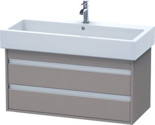 DURAVIT KETHO WASTAFELONDERBOUW MET 2 LADEN 95X44X41CM VOOR VERO 045410 (ONGESLEPEN) BASALT