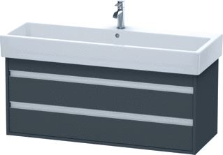 DURAVIT KETHO WASTAFELONDERBOUW MET 2 LADEN 115X44X41CM VOOR VERO 045412 (ONGESLEPEN) GRAFIET 