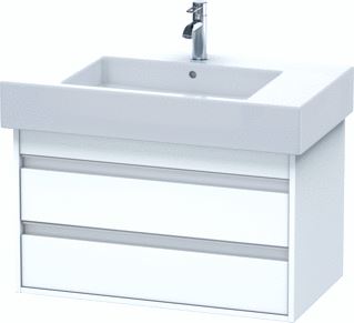 DURAVIT KETHO WASTAFELONDERBOUW MET 2 LADEN 80X45.5X41CM VOOR VERO 032985 (ONGESLEPEN) MAT WIT 