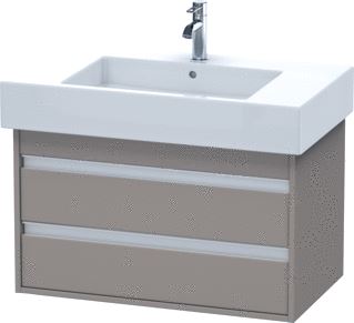 DURAVIT KETHO WASTAFELONDERBOUW MET 2 LADEN 80X45.5X41CM VOOR VERO 032985 (ONGESLEPEN) BASALT 