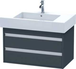 DURAVIT KETHO WASTAFELONDERBOUW MET 2 LADEN 80X45.5X41CM VOOR VERO 032985 (ONGESLEPEN) GRAFIET 