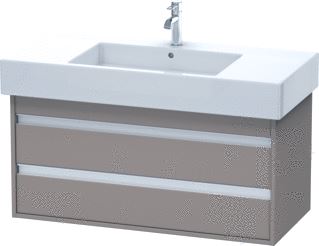 DURAVIT KETHO WASTAFELONDERBOUW MET 2 LADEN 100X45.5X41CM VOOR VERO 032910 (ONGESLEPEN) BASALT 