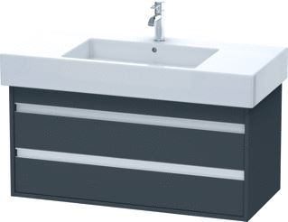 DURAVIT KETHO WASTAFELONDERBOUW MET 2 LADEN 100X45.5X41CM VOOR VERO 032910 (ONGESLEPEN) GRAFIET 