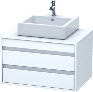 DURAVIT KETHO WASTAFELONDERBOUW MET 2 LADEN (ONDER ELKAAR) VOOR 1 OPBOUWWASTAFEL 80X42.6X55CM MAT WIT