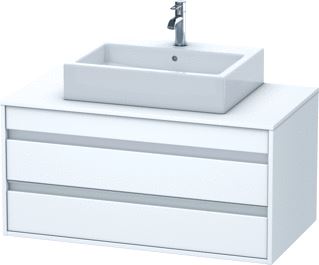 DURAVIT KETHO WASTAFELONDERBOUW MET 2 LADEN (ONDER ELKAAR) VOOR 1 OPBOUWWASTAFEL 100X42.6X55CM MAT WIT