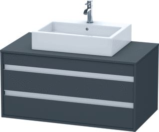 DURAVIT KETHO WASTAFELONDERBOUW MET 2 LADEN (ONDER ELKAAR) VOOR 1 OPBOUWWASTAFEL 100X42.6X55CM GRAFIET 