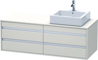 DURAVIT WASTAFELONDERBOUW KETHO V.ASB RE. 550 X 1400X 496 TAUPE MAT 