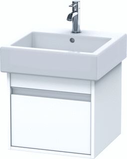 DURAVIT KETHO WASTAFELONDERBOUW MET 1 LADE 45X44X41CM VOOR VERO 045450 (ONGESLEPEN) MAT WIT