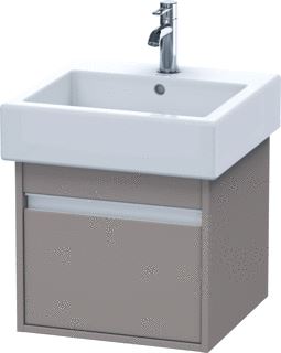 DURAVIT KETHO WASTAFELONDERBOUW MET 1 LADE 45X44X41CM VOOR VERO 045450 (ONGESLEPEN) BASALT